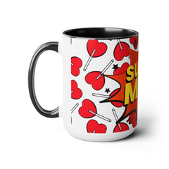 Super Mom Two-Tone Coffee Mugs, 15oz