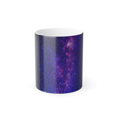 Purple Blue Middle Galaxy Color Morphing Mug, 11oz