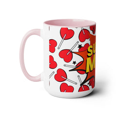 Super Mom Two-Tone Coffee Mugs, 15oz