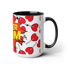 Super Mom Two-Tone Coffee Mugs, 15oz