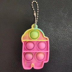 Push Pops Mini Keychain Ice Cream Fidget Toy